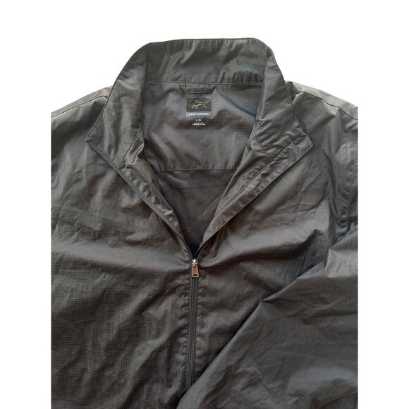 Greg Norman Black Zip Up‎ Windbreaker Jacket LARGE - Picture 2 of 4